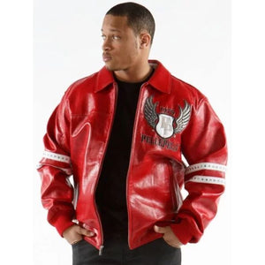 Red Leather Pelle Pelle Legends Forever World Famous Jacket