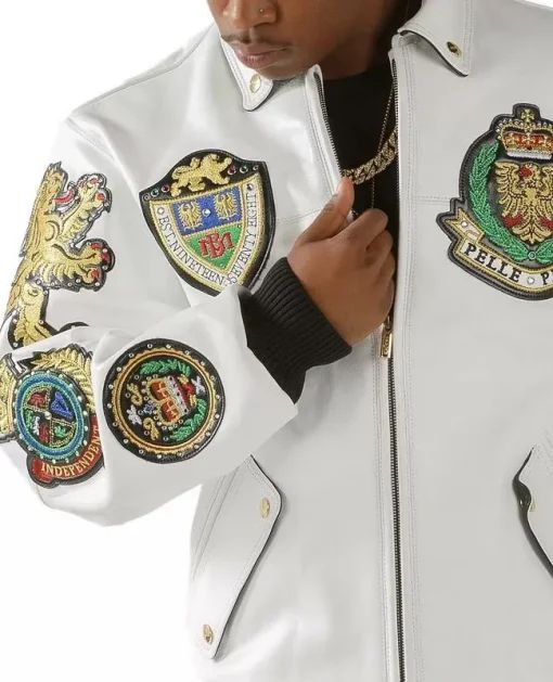 World Famous Pelle Pelle 1978 White Leather Jacket