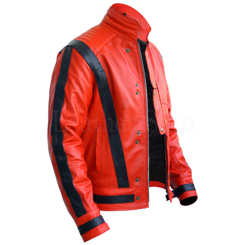 Weston Jackson-Inspired Red Thriller Leather Jacket Set