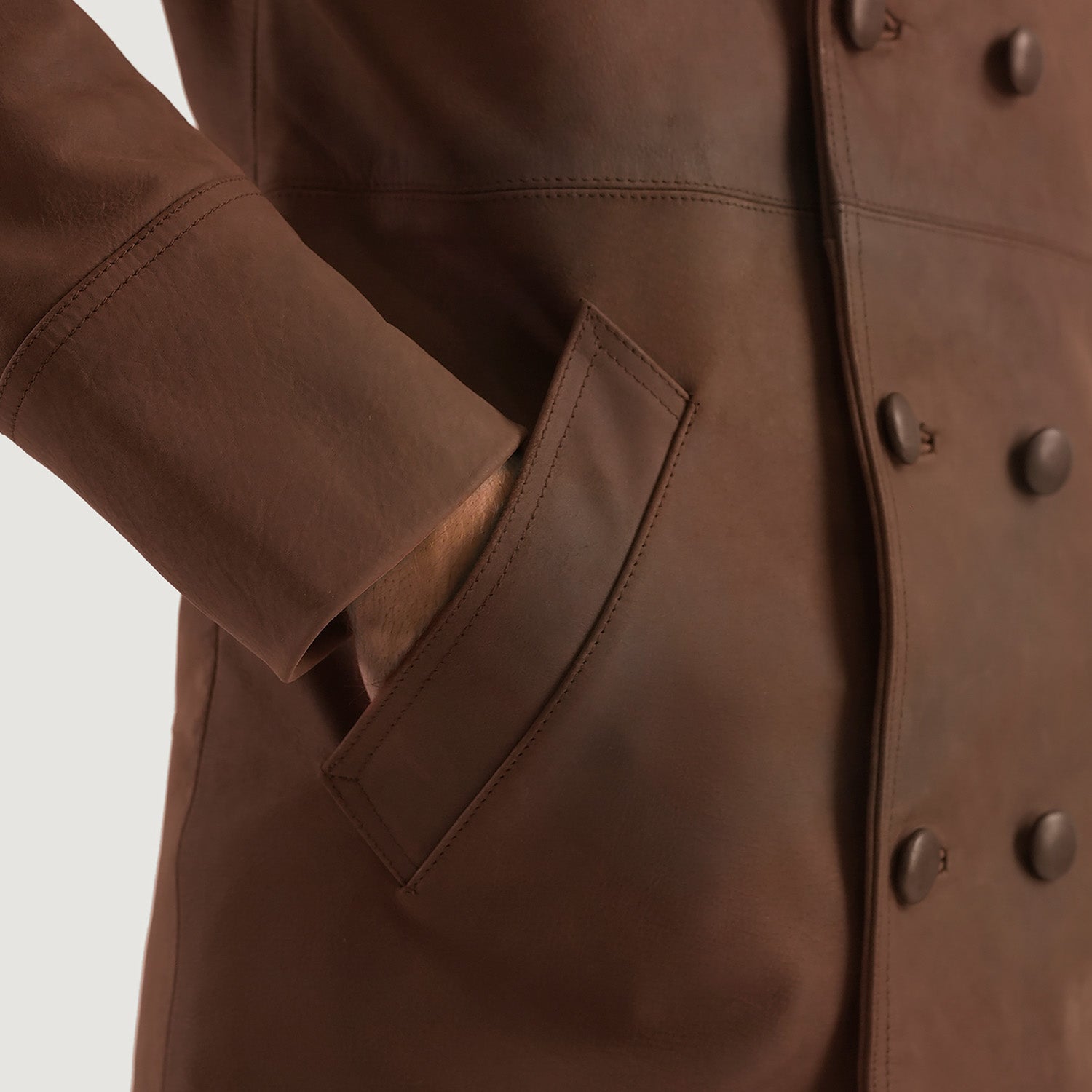 Maximus Men's Rich Brown Leather Coat