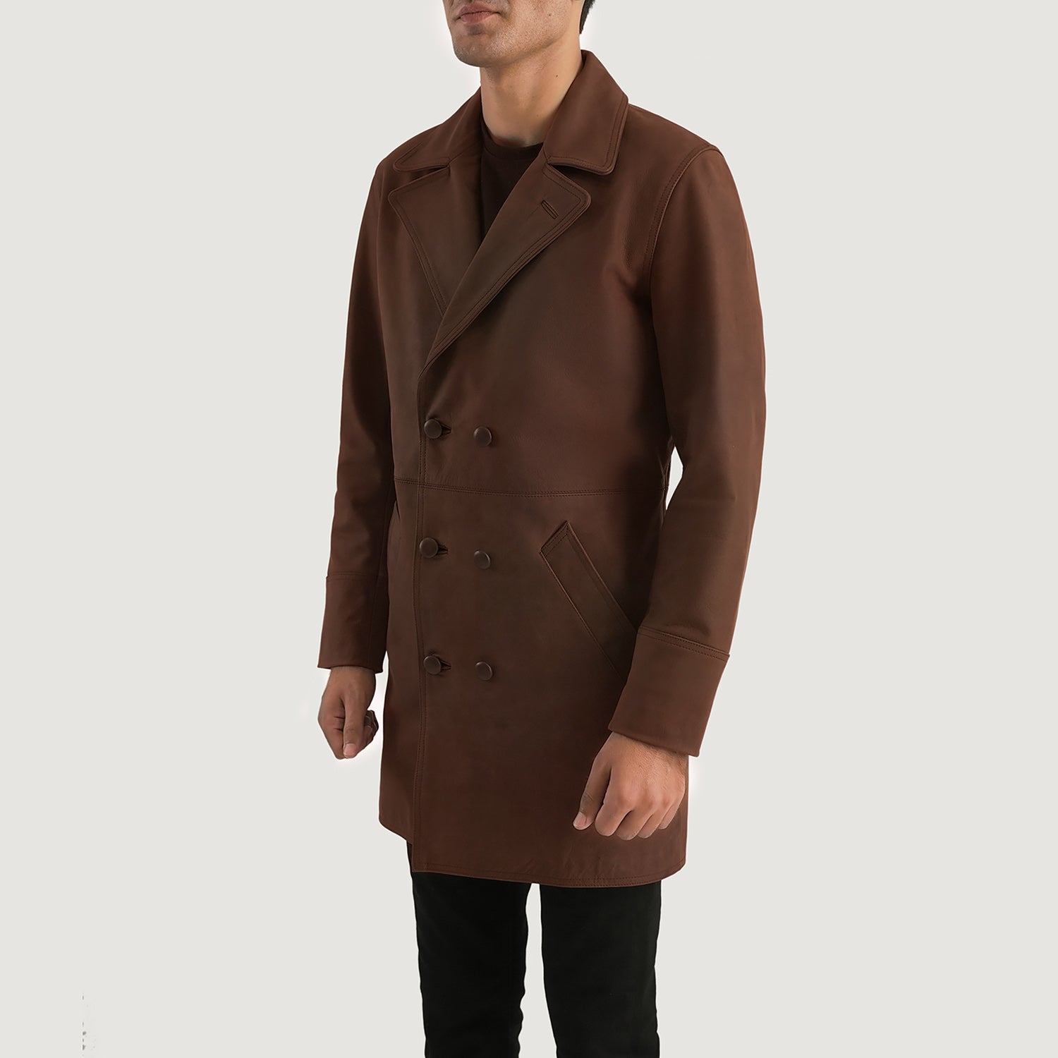 Maximus Men's Rich Brown Leather Coat