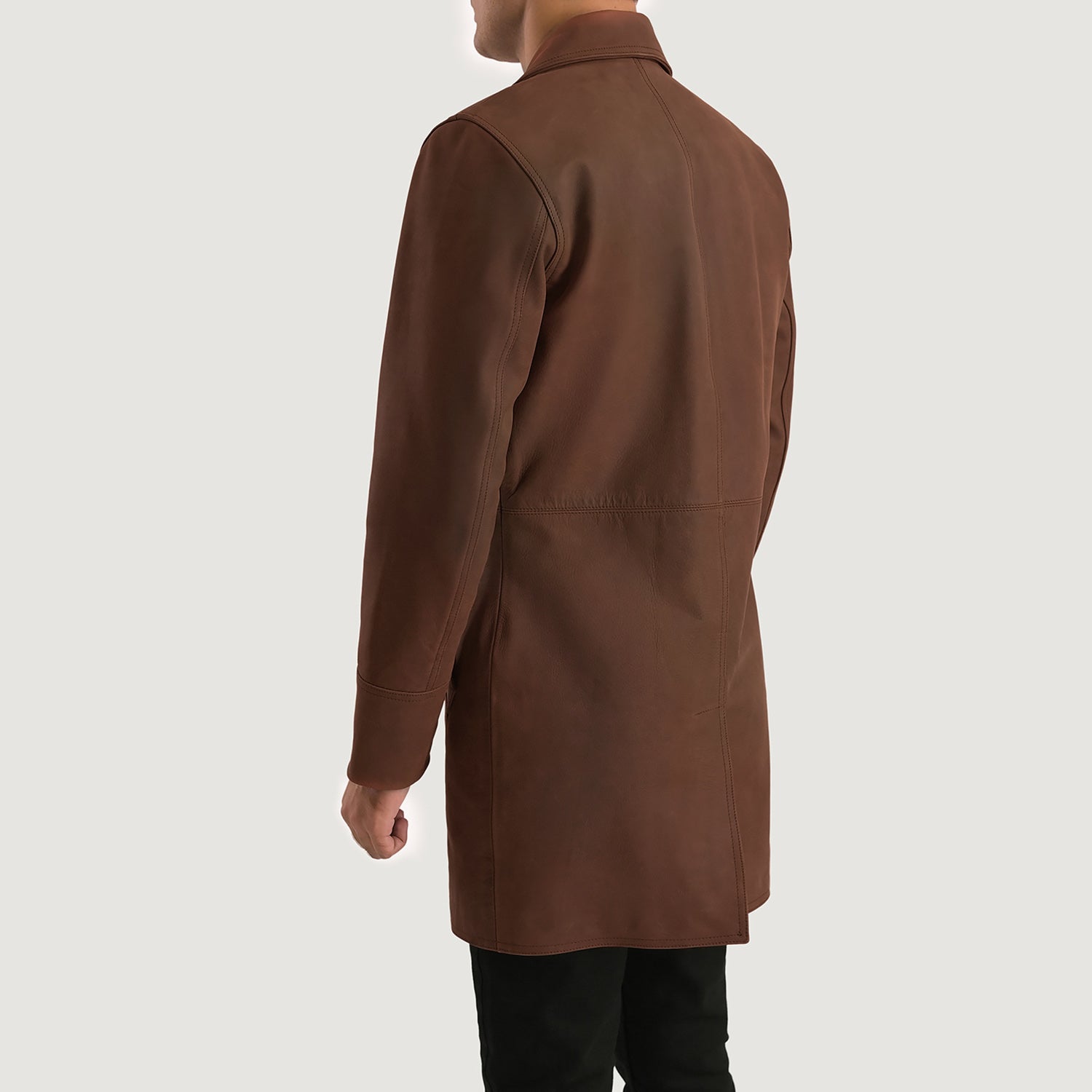 Maximus Men's Rich Brown Leather Coat