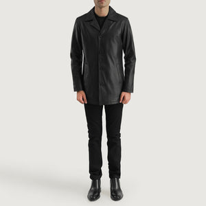 Tristan Men's Sleek Black Leather Jacket