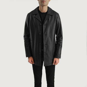 Tristan Men's Sleek Black Leather Jacket