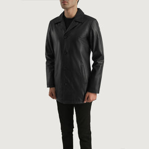 Tristan Men's Sleek Black Leather Jacket