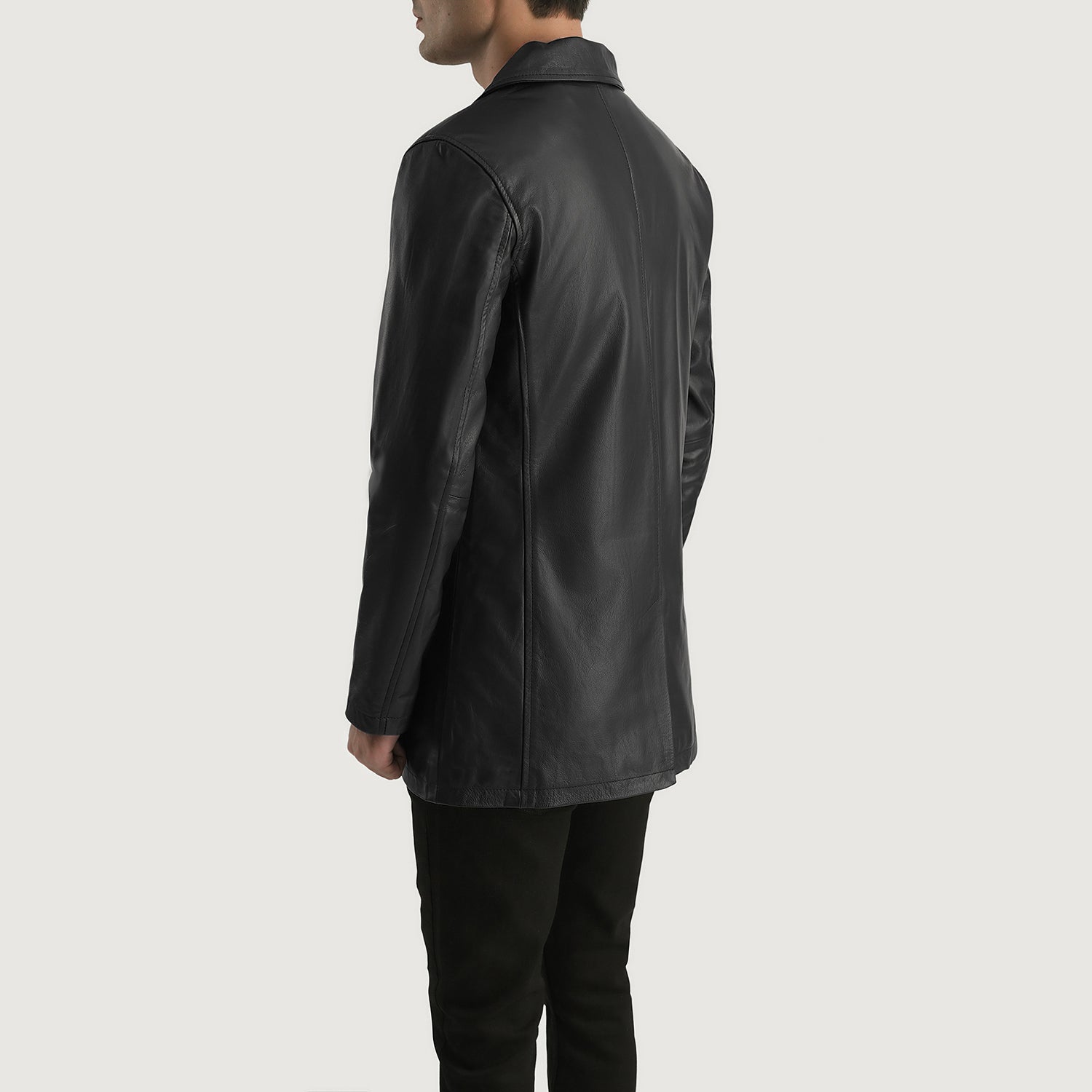Tristan Men's Sleek Black Leather Jacket