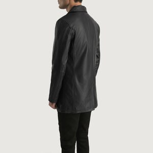 Tristan Men's Sleek Black Leather Jacket
