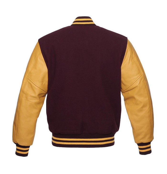 Lincoln Mens Maroon Wool Varsity Jacket